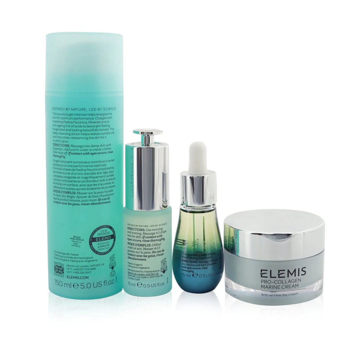 Renewal Serum 15ml Marine Cleanser 150ml Marine Oil 15ml Marine Cream 30ml 4pcs H55497