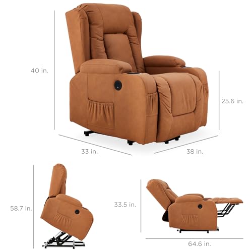 PU Leather Electric Power Lift Recliner Massage Chair with USB Port T94157