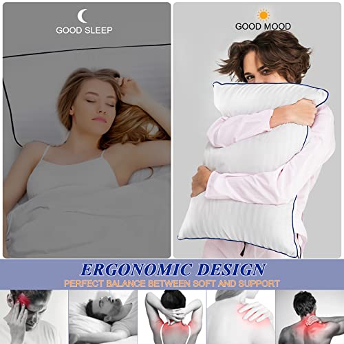 King Size Set of 2 Cooling Pillows with Down Alternative Filling Y942670