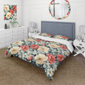 Floral Bedding Set With 2 Shams D4504