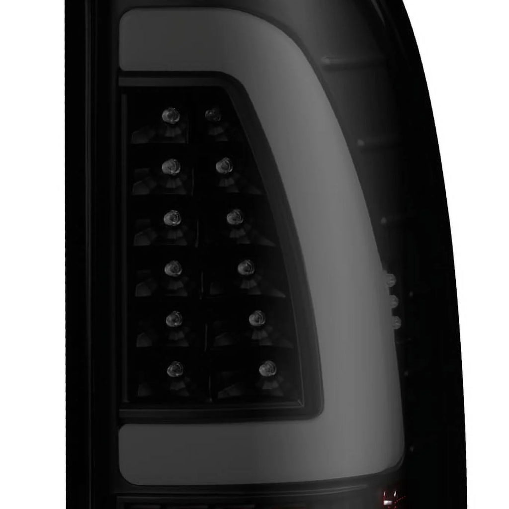 Black Smoked LED Tube Tail Lights Pair Left and Right Z225