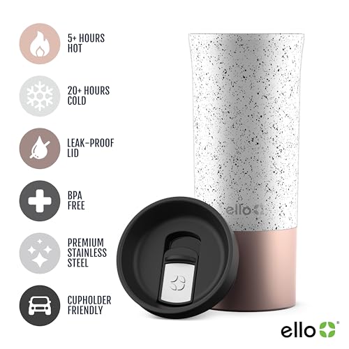 16oz Vacuum Insulated Stainless Steel Travel Mug, Black I595