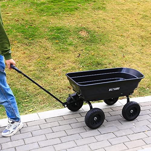 4 Cu.Ft. Poly Yard Dump Cart with 180° Rotating Handle U640976