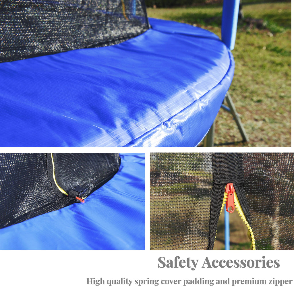12FT Blue Kids Trampoline with Enclosure Net N8995
