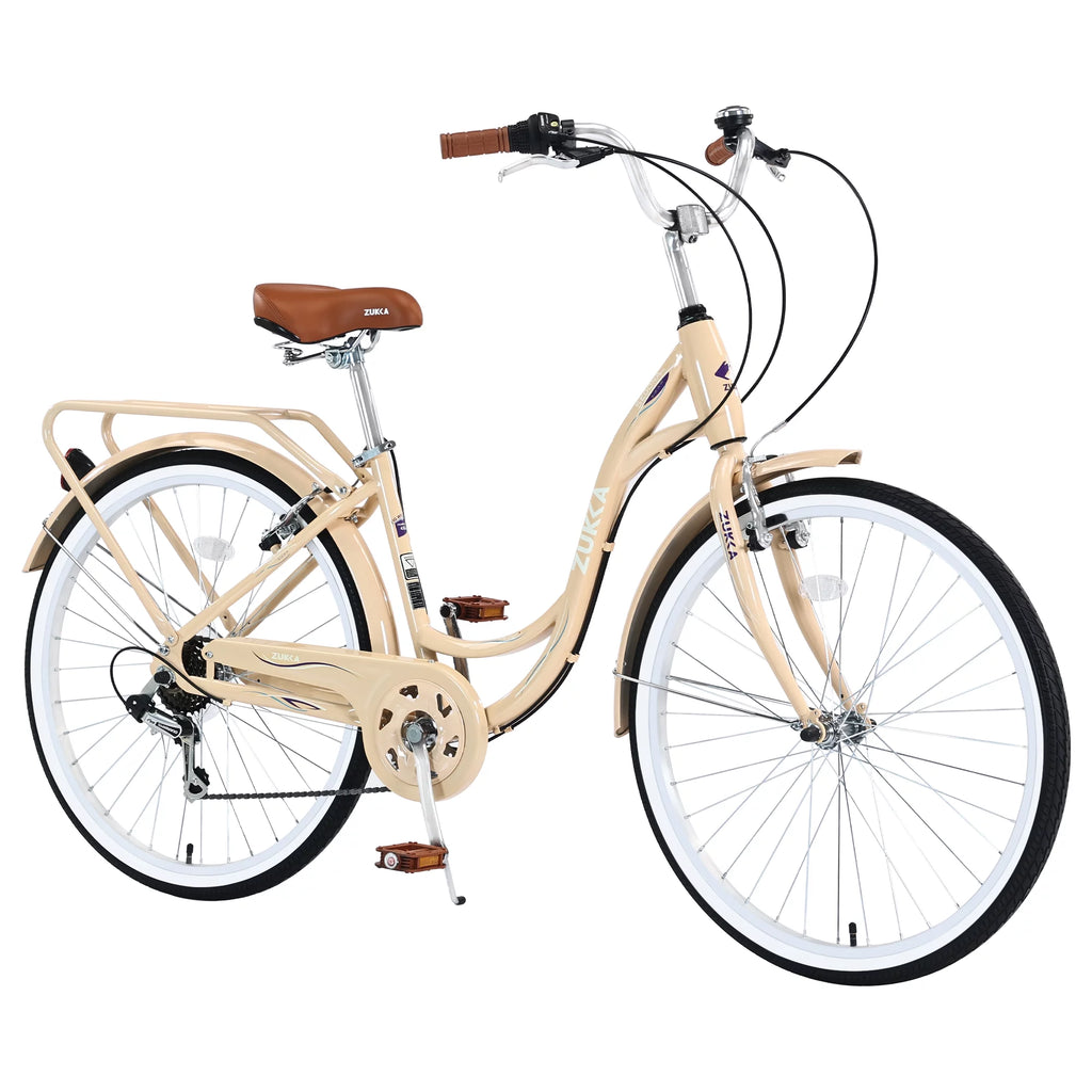 Blue 26-Inch 7-Speed Steel Frame Beach Cruiser Bike S22144