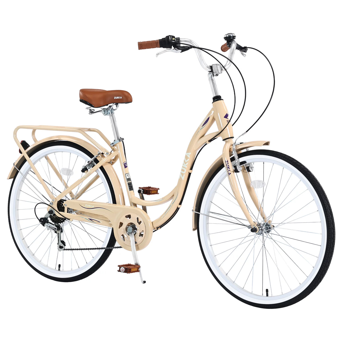 Blue 26-Inch 7-Speed Steel Frame Beach Cruiser Bike S22144