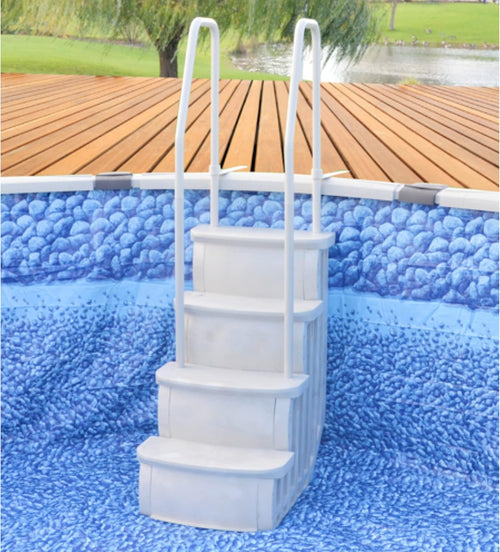26 Inch Wide Above Ground Swimming Pool Step Ladder B384522
