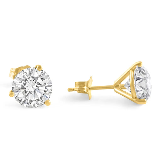 14k Yellow Gold Diamond Studs Q466
