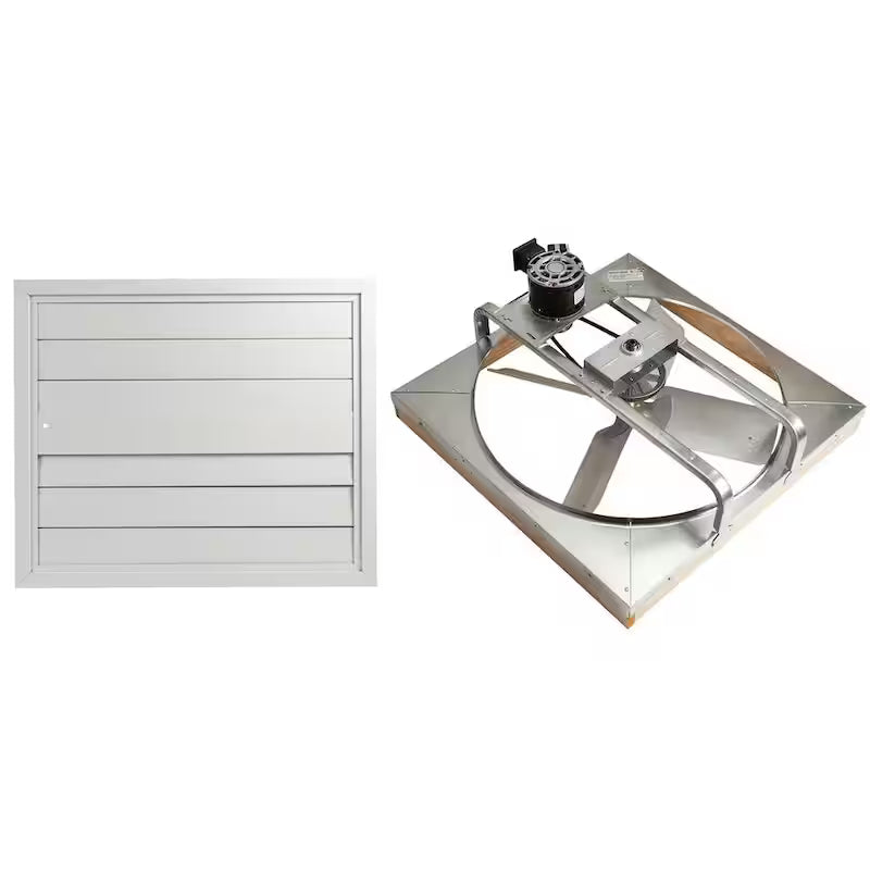 30 in. Belt Drive Whole House Fan with Shutter W7814