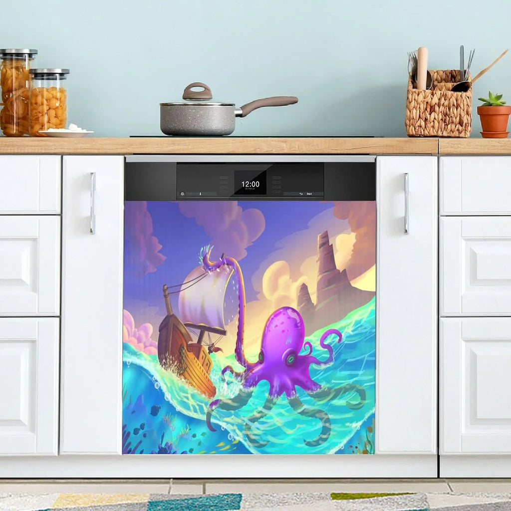 Octopus Tentacles Dishwasher Magnet Sticker 23"x26" X739318