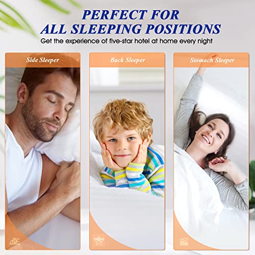King Size Set of 2 Cooling Pillows with Down Alternative Filling Y942670