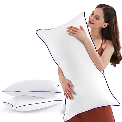 King Size Set of 2 Cooling Pillows with Down Alternative Filling Y942670