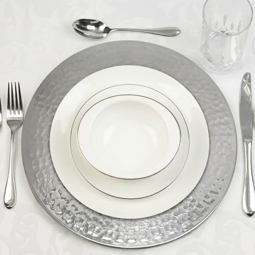 13-Inch Stainless Steel Gold Charger Plates Set of 6 E4963