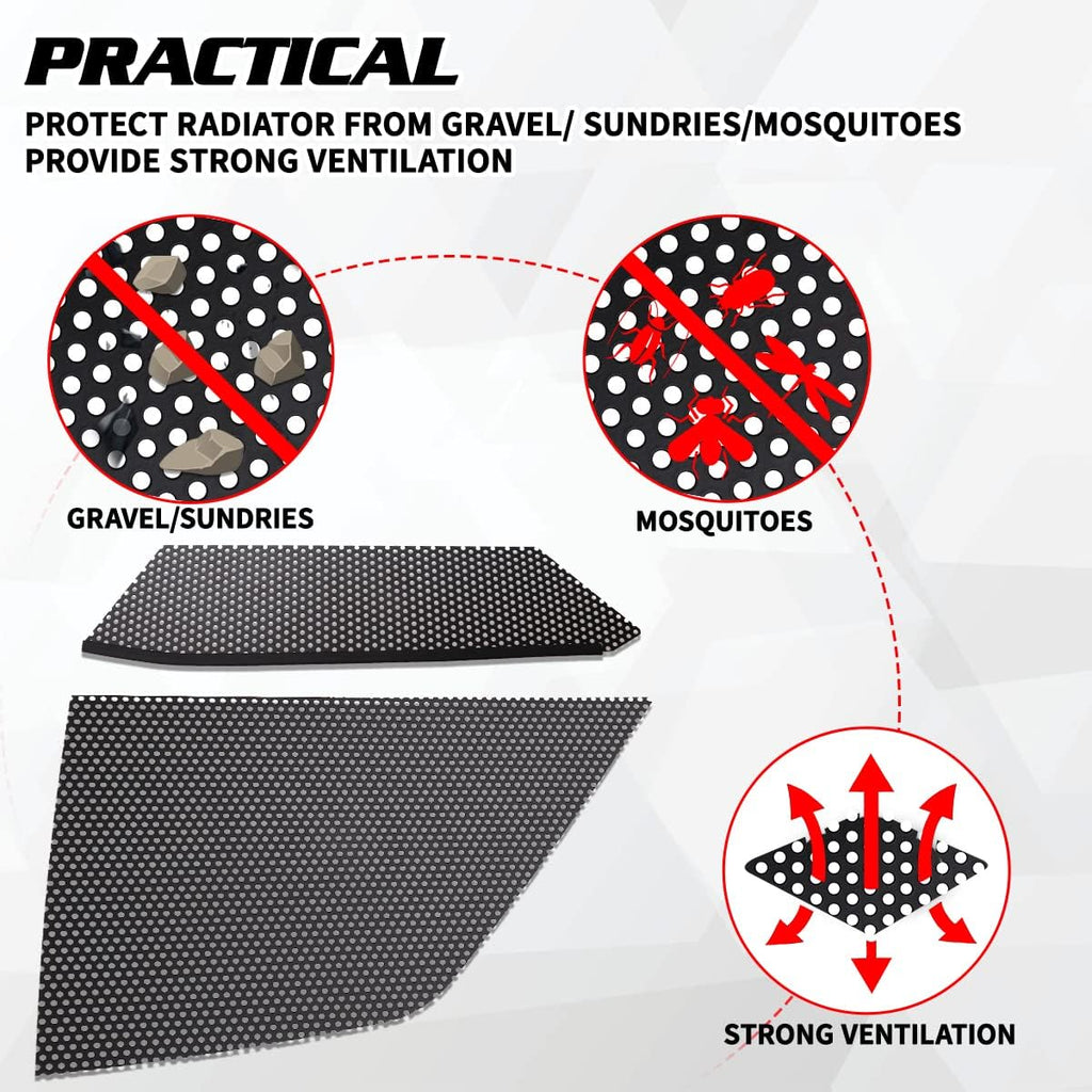 Black Aluminum Car Radiator Grille Vent Set L310