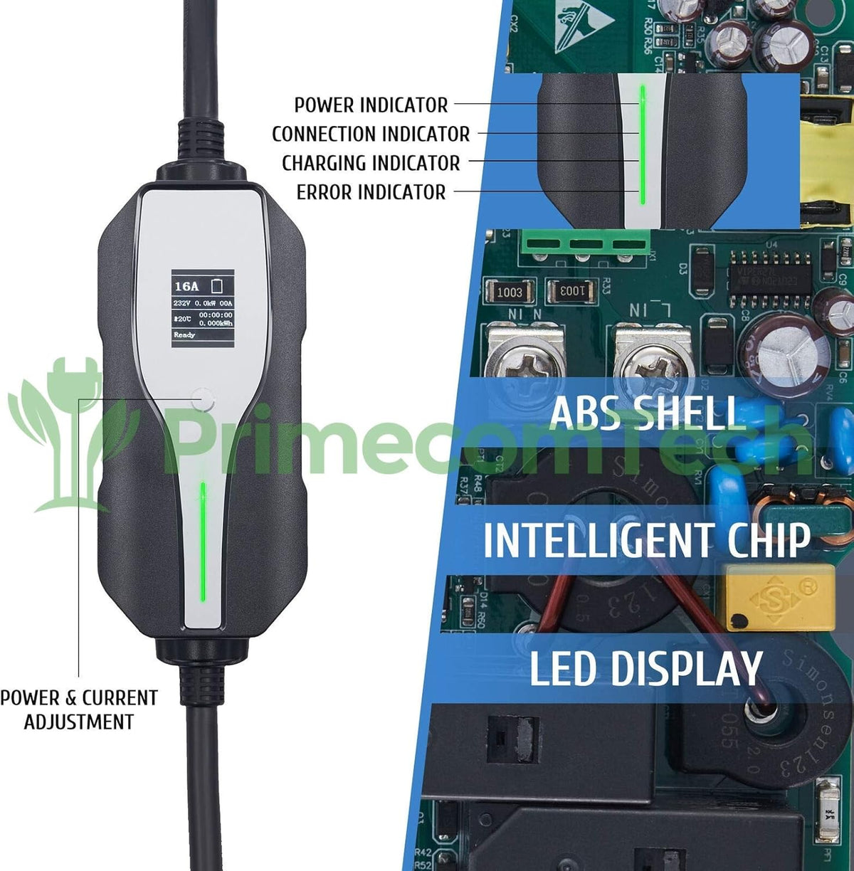 Level 2 Electric Vehicle Charger Amperage Adjustable 50Ft Cable A11142