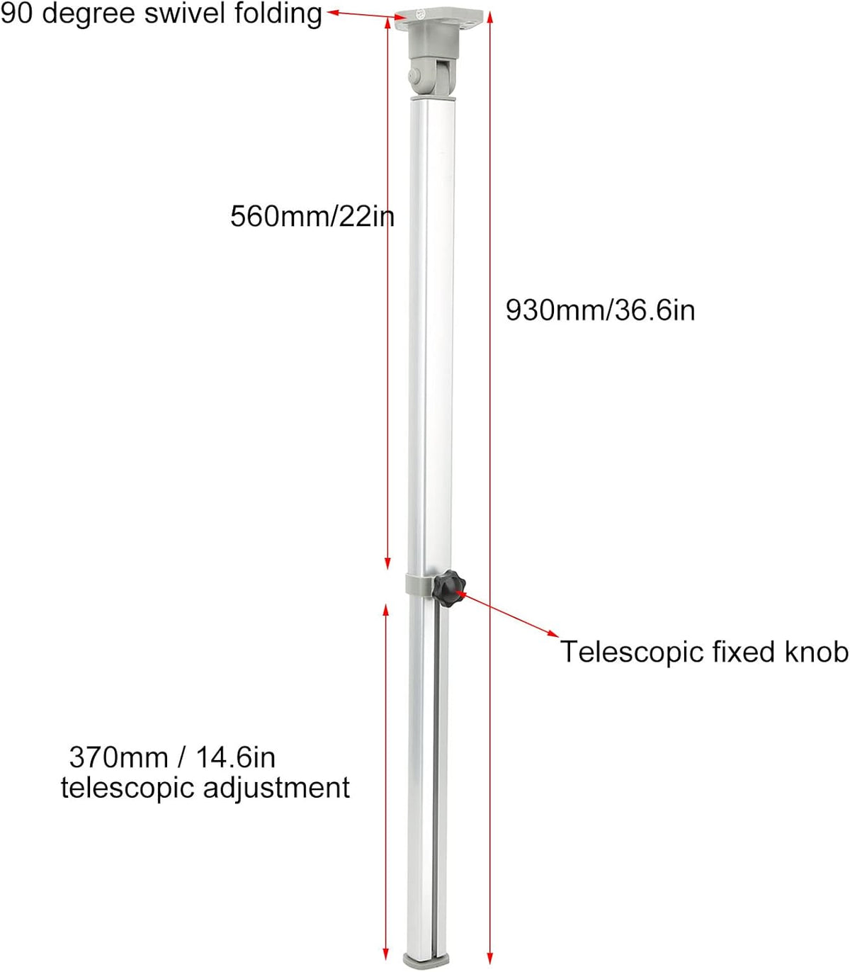 Telescopic Folding Table Leg 560 to 930mm F612791