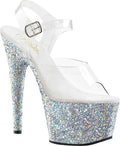 Clear Silver Multi Glitter Shoes A7387
