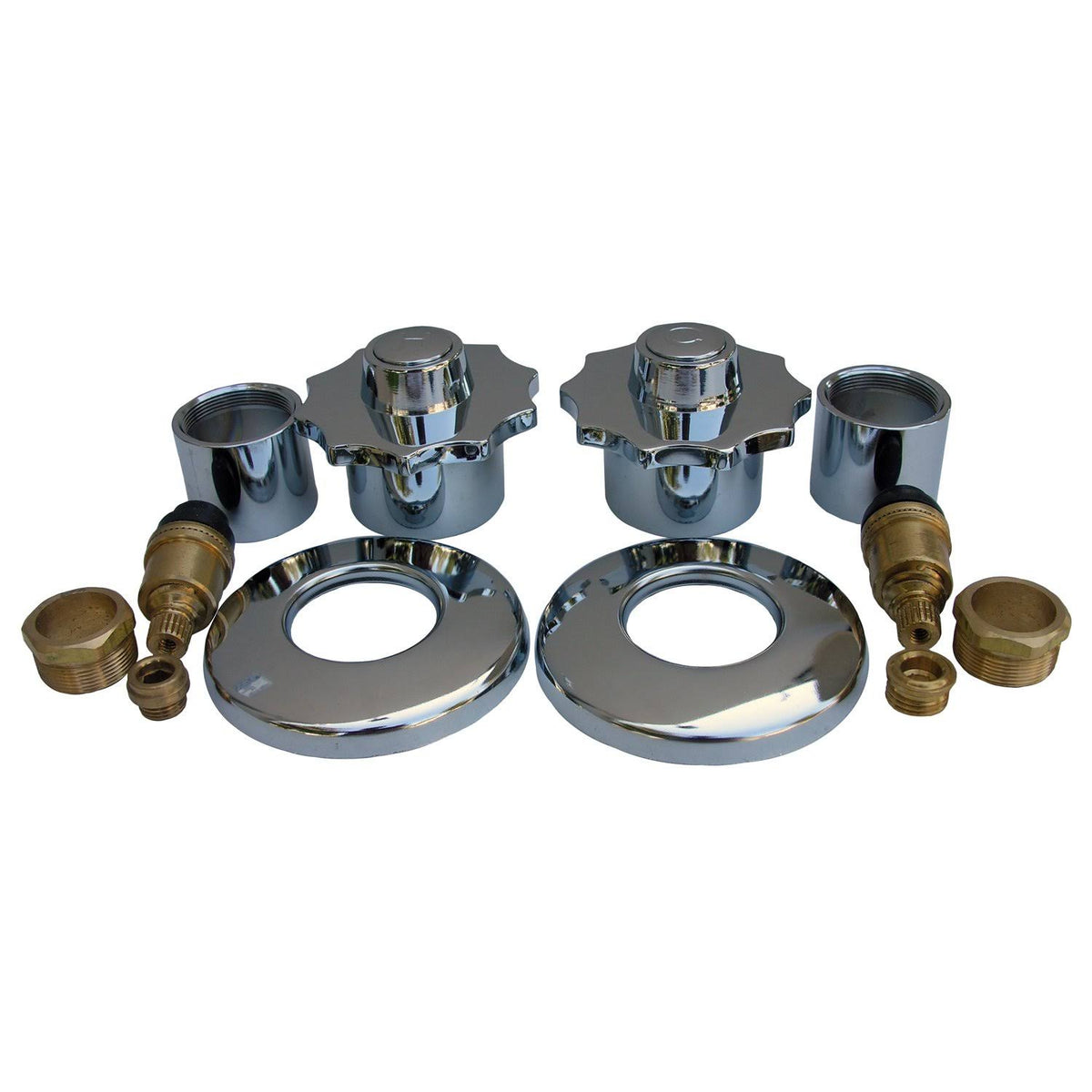 Chrome 2-Valve Trim Kit with Stems C3454