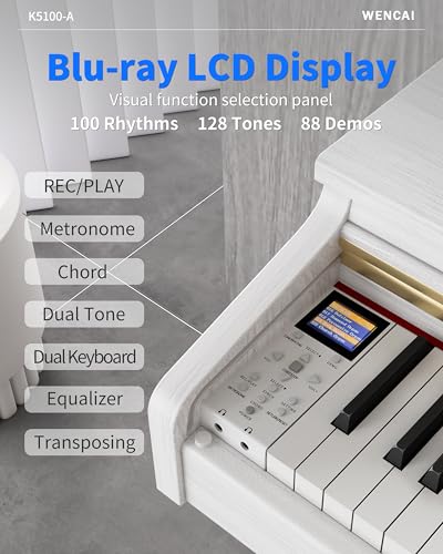 White Full Size Weighted Digital Piano B337919