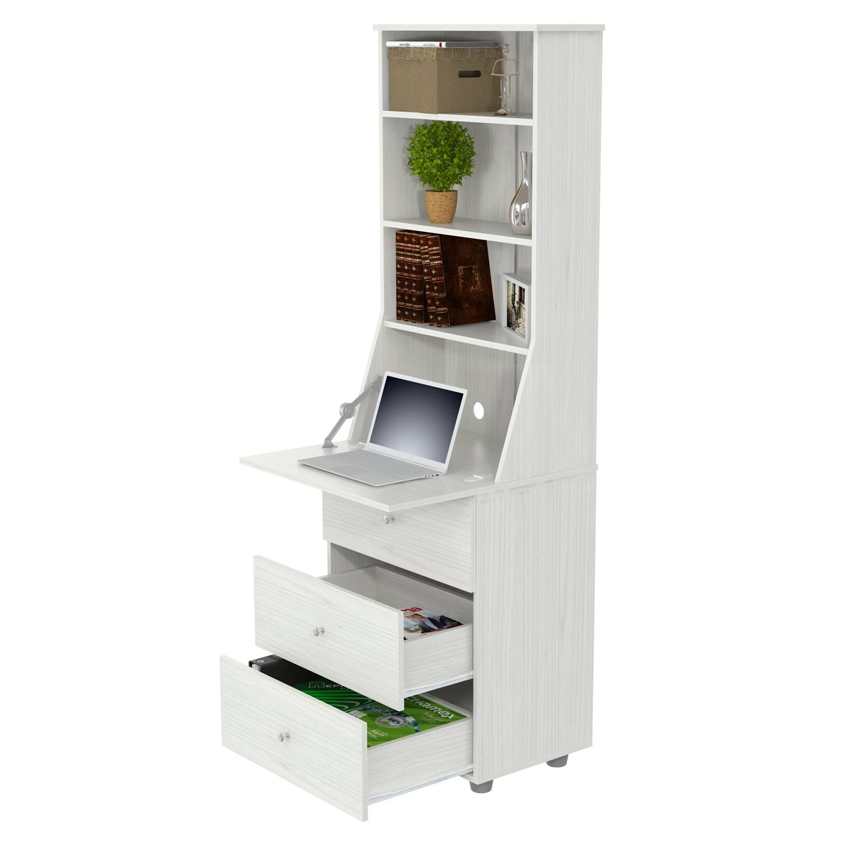 Washed Oak 3-Shelf Bookcase N955064