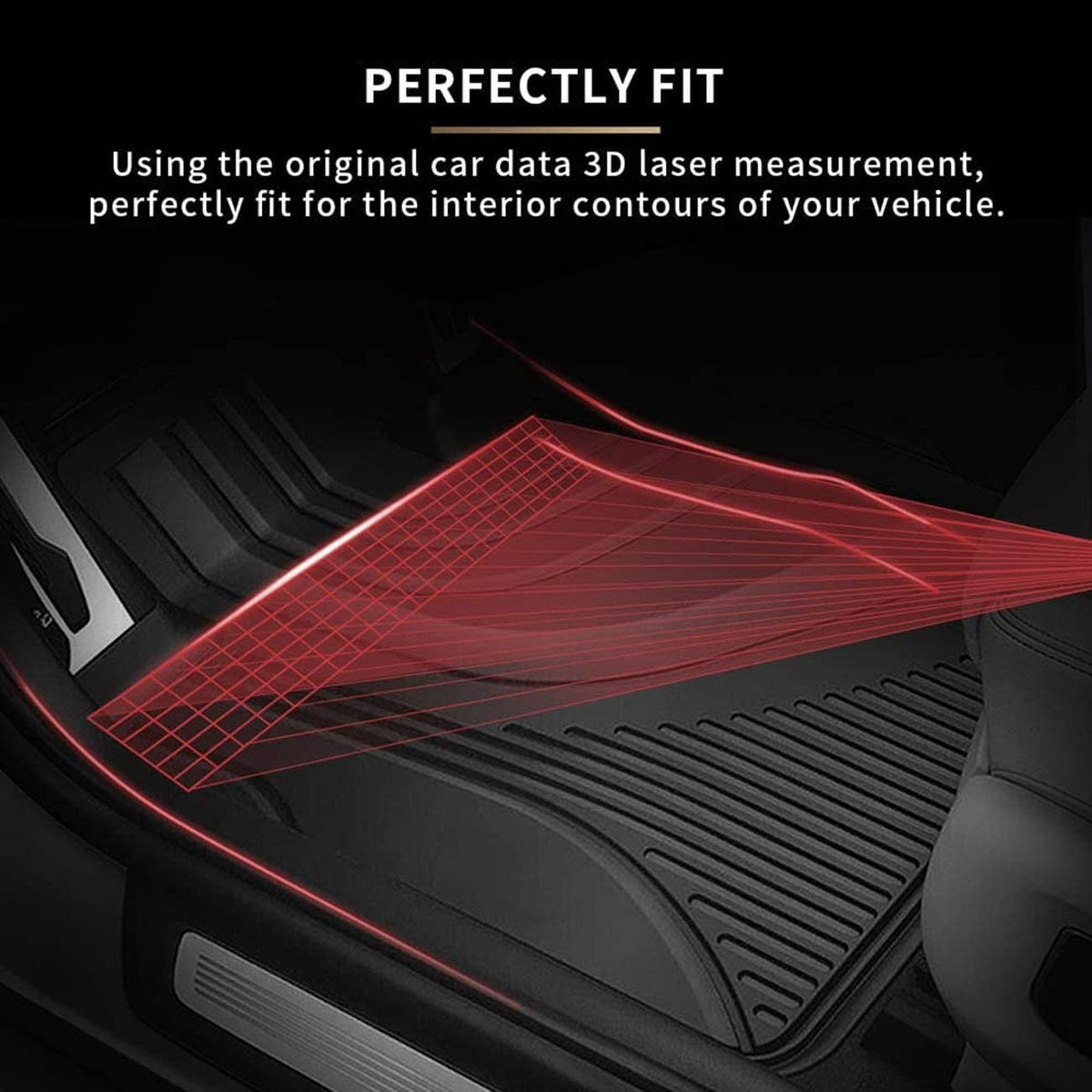 All Weather TPE Car Floor Mats Full Set X85876