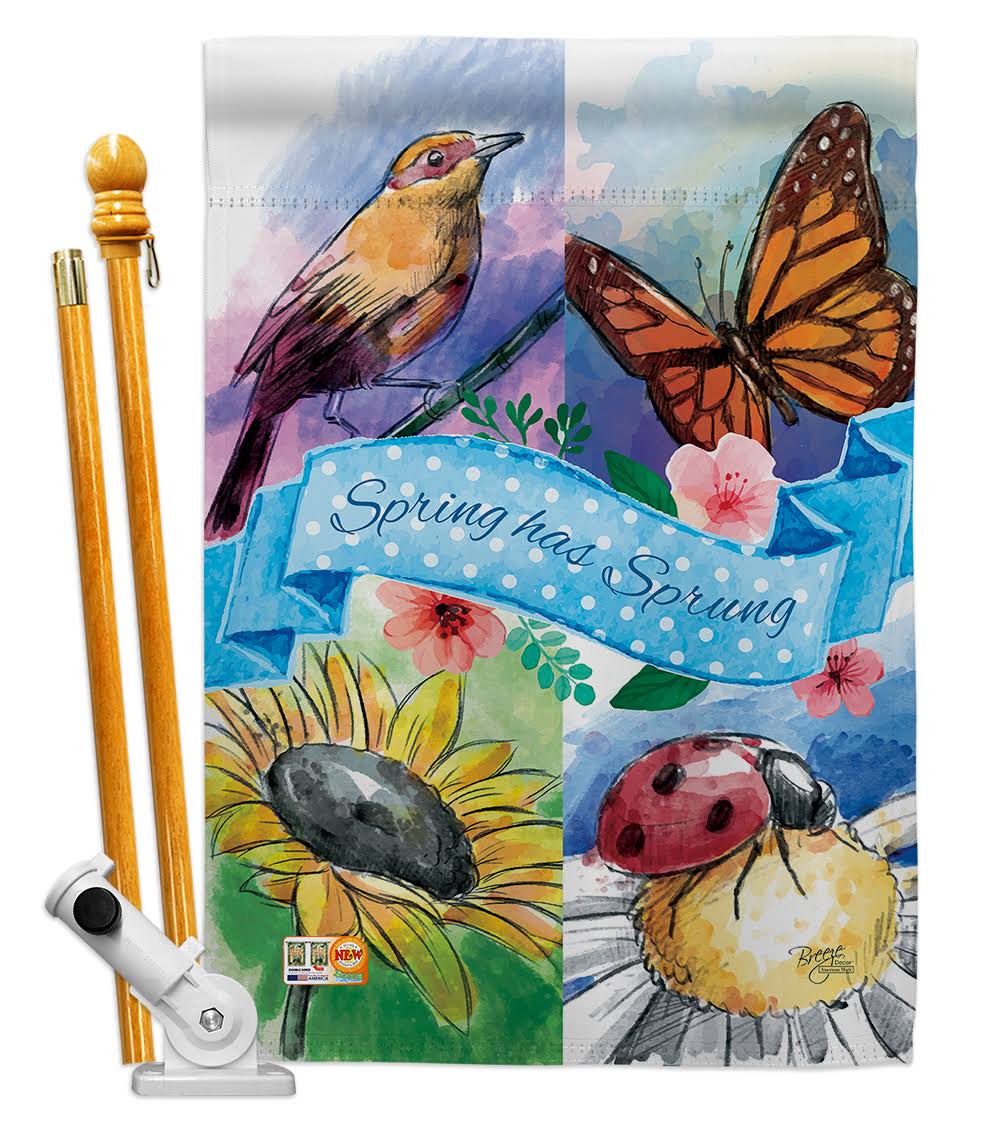 Floral Double Sided Flag O2758