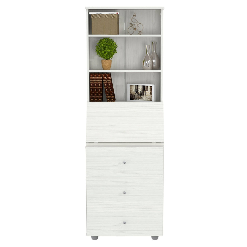Washed Oak 3-Shelf Bookcase N955064