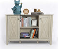 Antique White Mid Century Storage Cabinet O3647