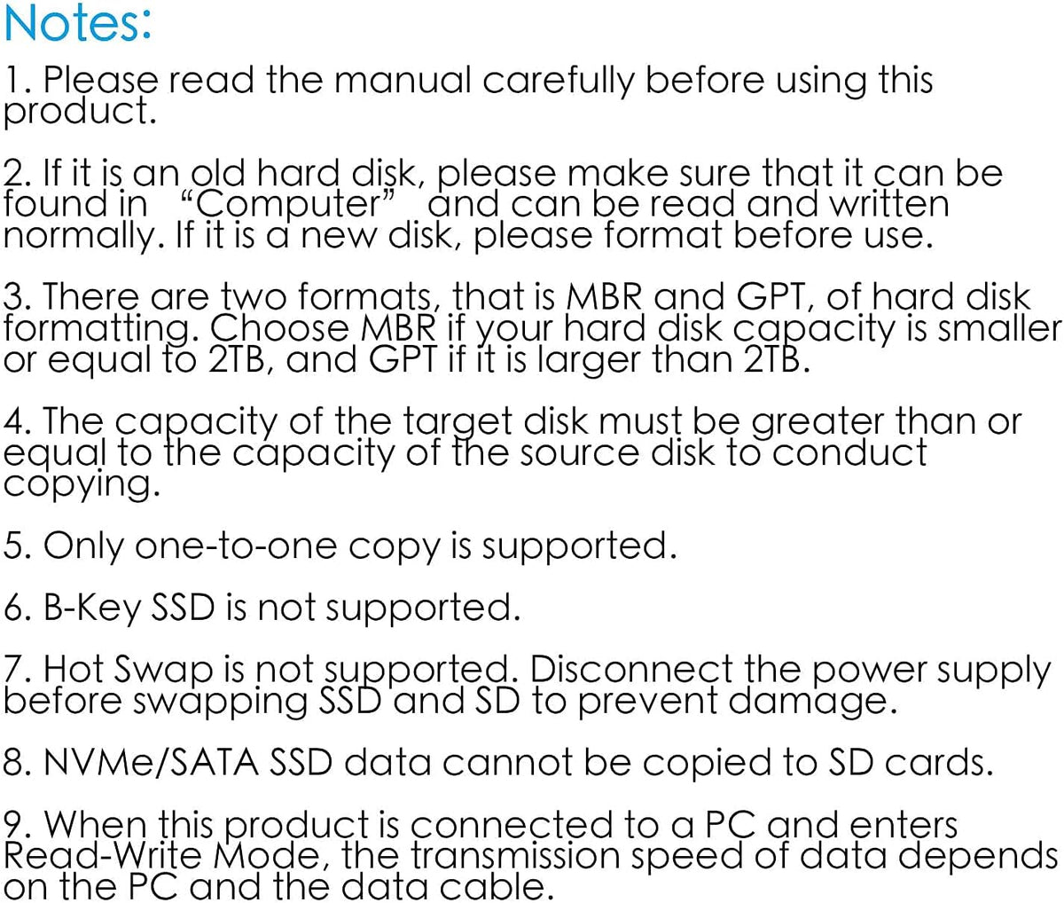 M.2 NVME/SATA SSD Docking Station B44193