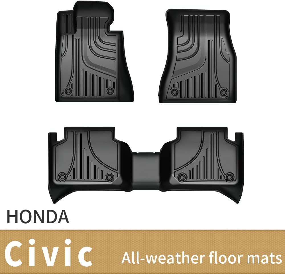 All Weather TPE Car Floor Mats Full Set X85876