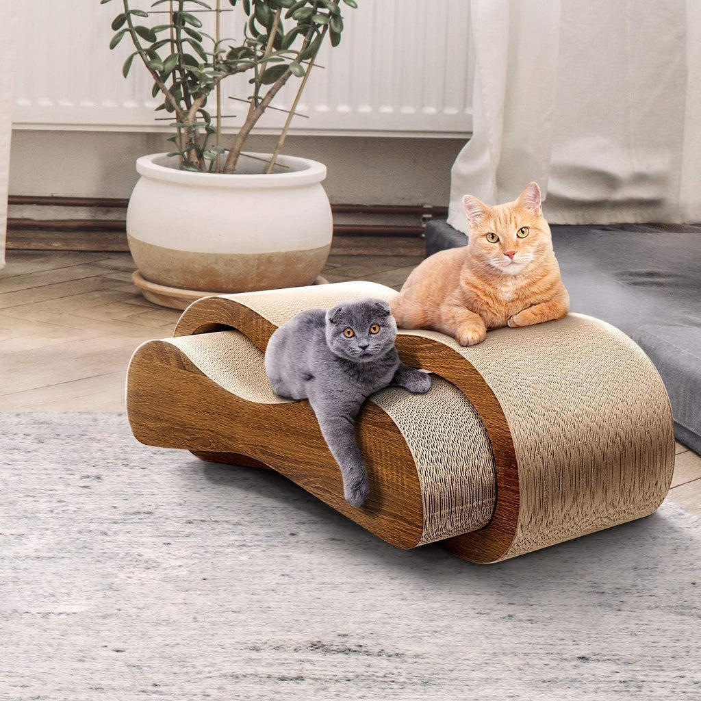 Cat Scratcher Cardboard Lounge Bed Scratching Post T654335
