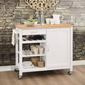Kitchen Cart with Solid Wood Top Q5707
