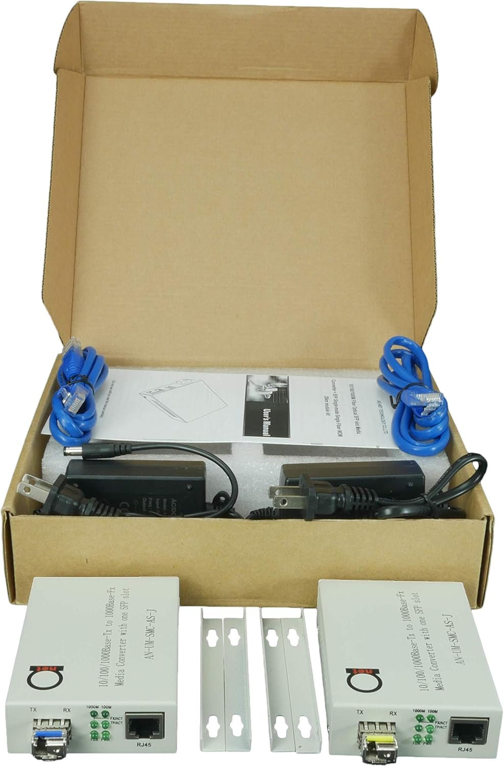 Single Mode LC WDM Bi-Di Gigabit Media Converter 20km 1 Pair Y165