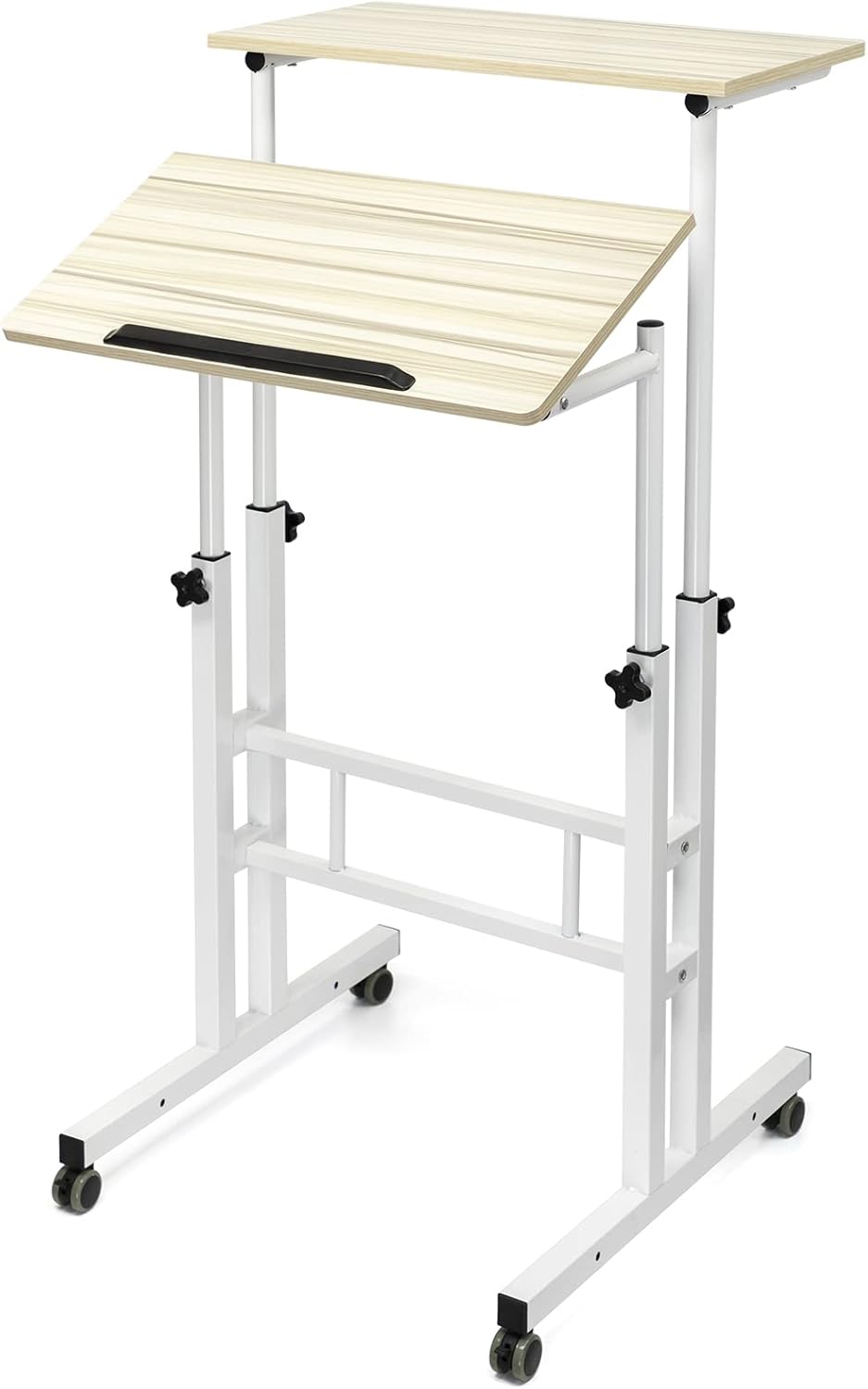 Adjustable Mobile Standing Desk with Wheels N37338