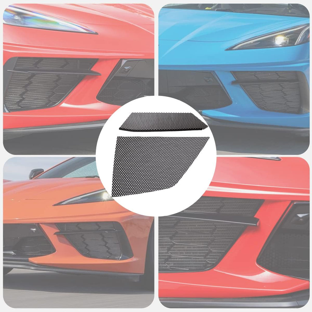 Black Aluminum Car Radiator Grille Vent Set L310