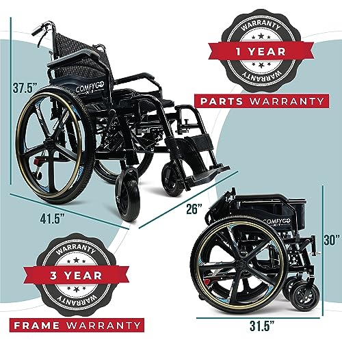 Black 17.5" Seat Width Self Propelled Wheelchair A346500