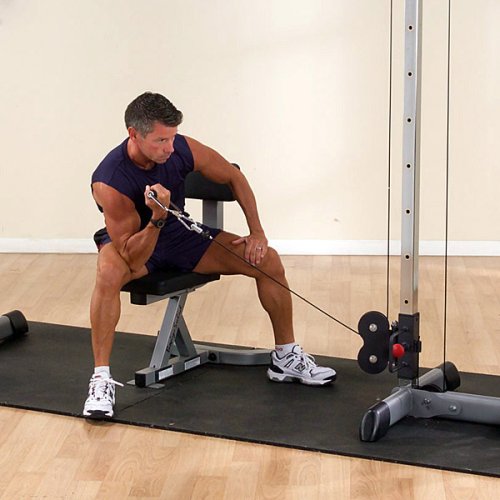 Black Cable Crossover Exercise Machine with Dual Weights Stack S429