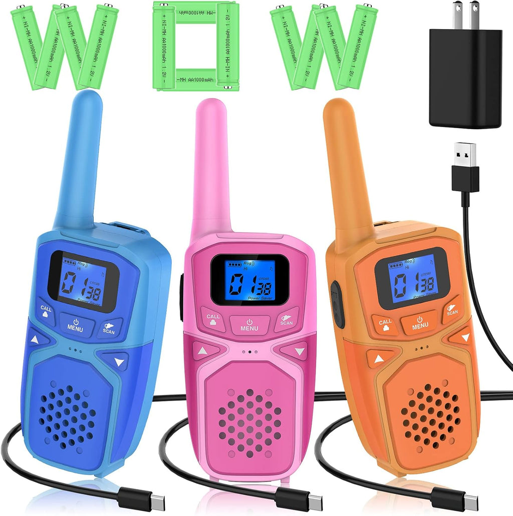 Walkie Talkie for Kids with Batteries and Charger E107