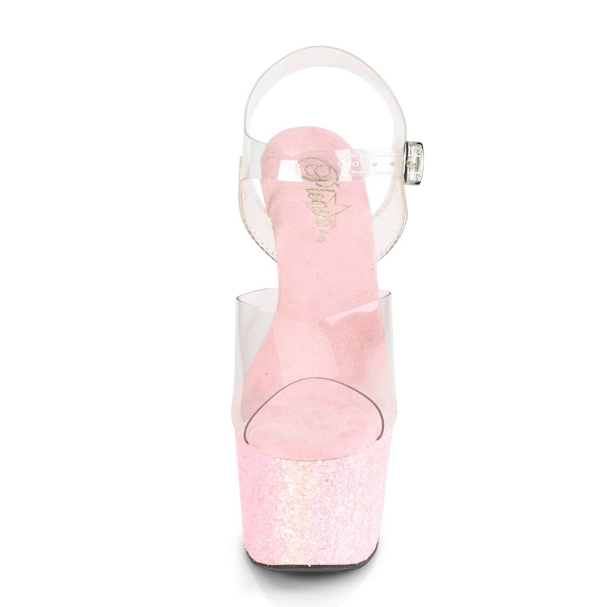 Clear Silver Multi Glitter Shoes A7387