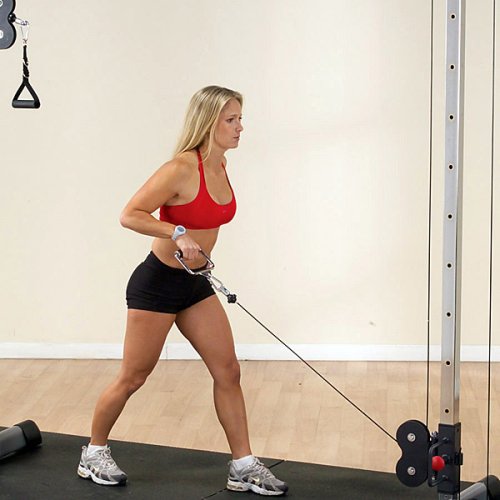 Black Cable Crossover Exercise Machine with Dual Weights Stack S429