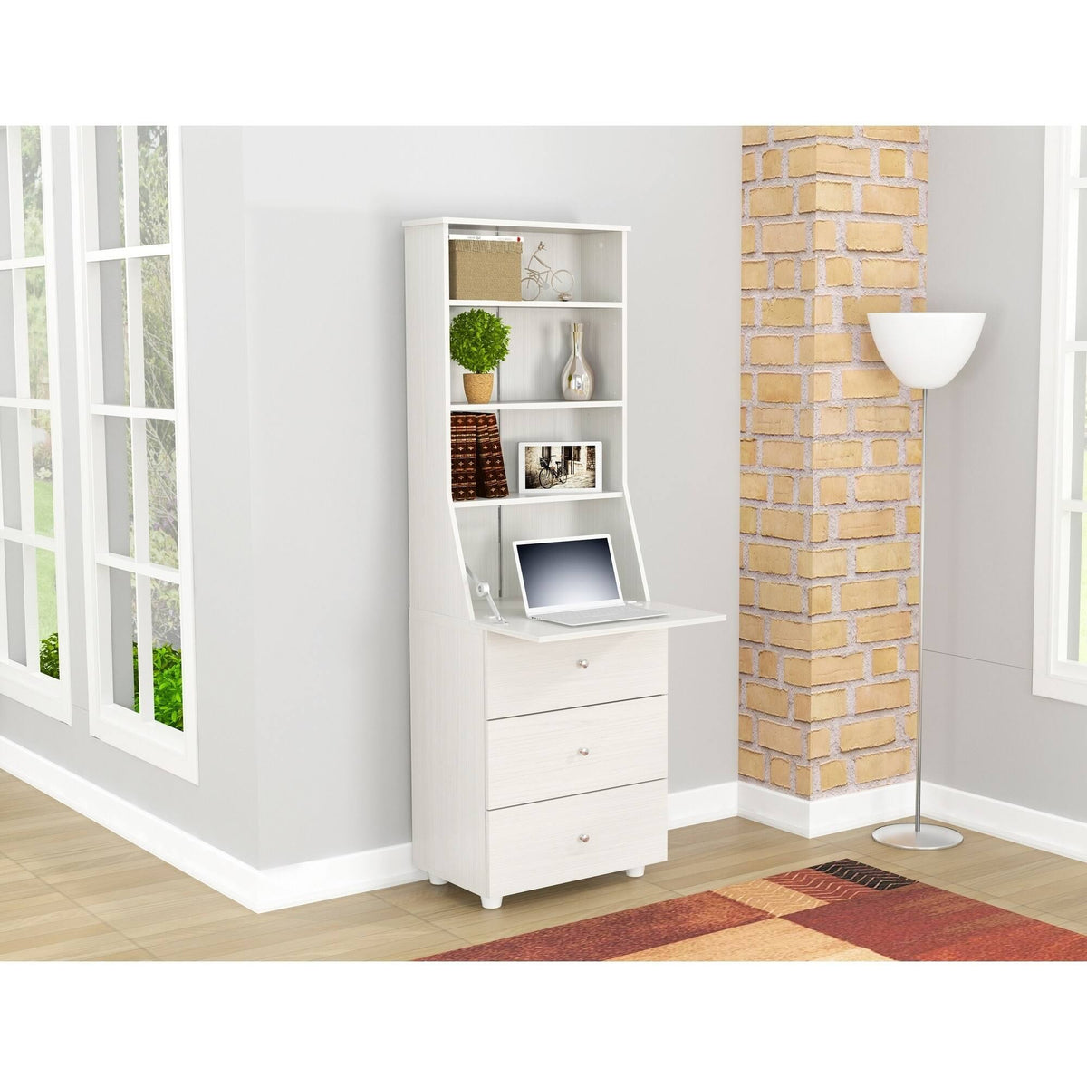 Washed Oak 3-Shelf Bookcase N955064