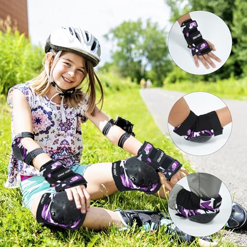 Blue Kids Knee Pads and Elbow Pads Protective Gear Set K7558