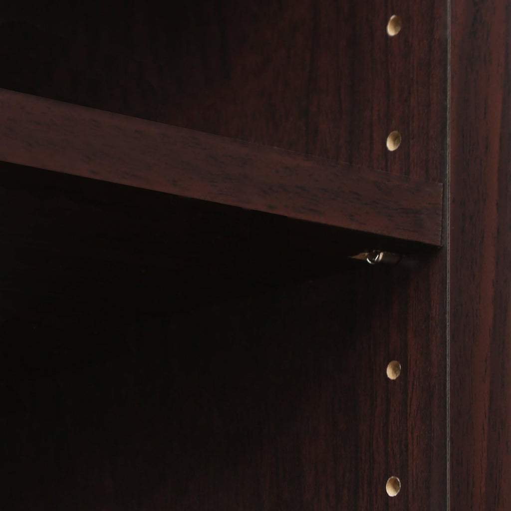 Espresso TV Stand with Double Glass Doors Q5898