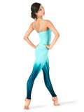 Aqua Teal Hand Painted Camisole Unitard T487707