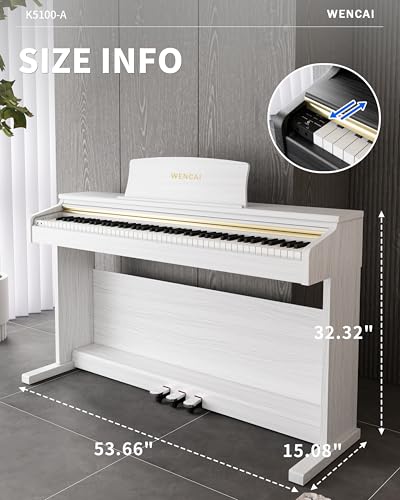 White Full Size Weighted Digital Piano B337919