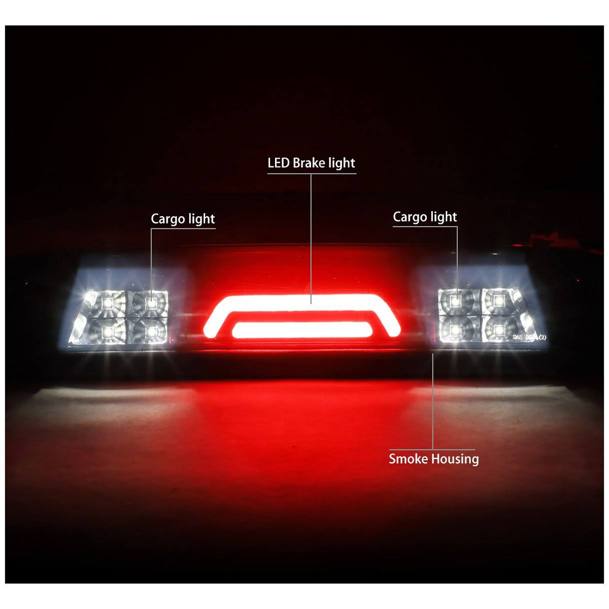 Smoked Lens 3rd Tail Brake Light Cargo Lamp E38724