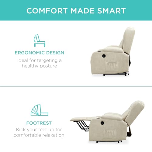PU Leather Electric Power Lift Recliner Massage Chair with USB Port T94157