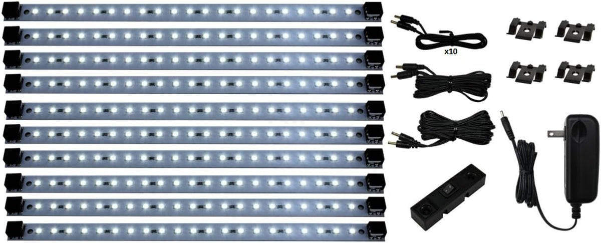 21 LED Under Cabinet Lighting Cool White 24 Watt 12V DC F77481