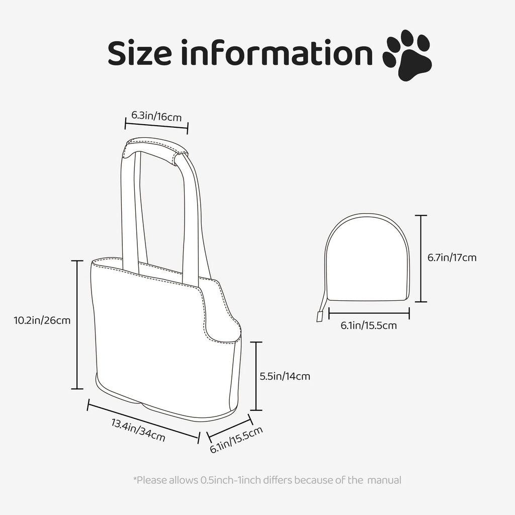 Foldable Dog Purse Carrier Pet Travel Tote Bag D9125