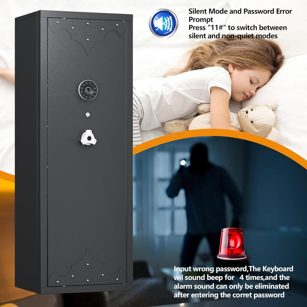 10-12 Gun Safe with Removable Shelf and Gun Rack Z57042